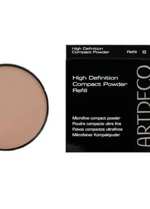 Запасний блок до пудри для обличчя artdeco high definition compact powder refill 08 — natural peach (натуральний4 фото