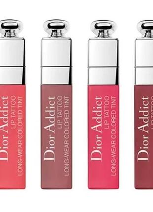 Тинт для губ dior addict lip tattoo long-wear colored tint 761 - natural cherry, тестер5 фото