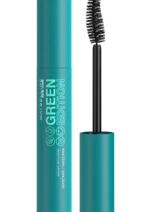 Тушь для ресниц maybelline new york green edition mega mousse mascara 001 - blackest black