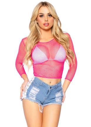 Женский эротический топ leg avenue long sleeves t-shirts розовый s/m/l (so9105)