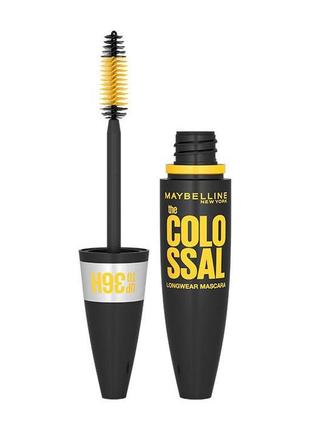 Тушь для ресниц maybelline new york colossal 36h longwear mascara 01 - black (черный)1 фото