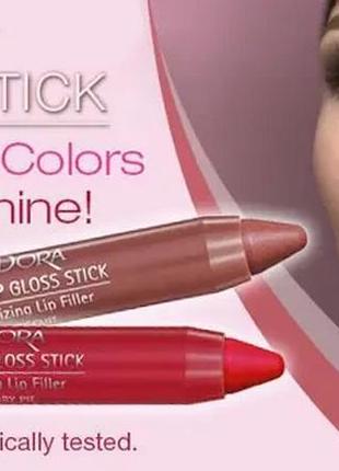 Блеск-карандаш для губ isadora twist-up gloss stick 14 - rio red (ред-ривер)6 фото