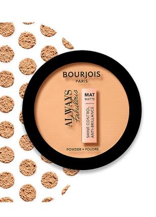 Пудра для лица bourjois always fabulous mat powder 115 - golden ivory6 фото