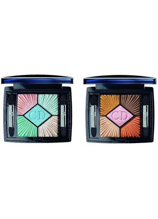 Тіні для повік dior 5 couleurs croisette edition 277 — defy, тестер2 фото