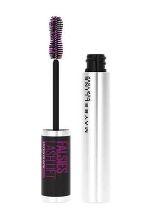 Тушь для ресниц maybelline new york the falsies lash lift ultra black ultra black (ультра-черный)4 фото