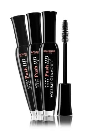 Туш для вій bourjois volume glamour push up 71 — wonder black (чорний)5 фото