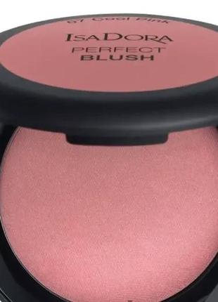 Румяна для лица isadora perfect blush 07 - cool pink, с зеркалом