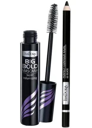 Тушь для ресниц isadora big bold mascara 10 - black (черный)7 фото