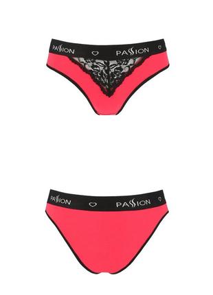 Трусики с широкой резинкой и кружевом passion ps001 panties s красный/чёрный ( so4169 ) feromon4 фото