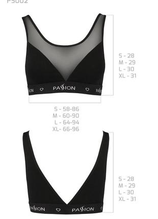 Топ с прозрачной вставкой passion ps002 top xl черный ( so4202 ) feromon3 фото