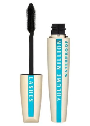 Туш для вій l'oreal paris volume million lashes waterproof black (чорна)4 фото