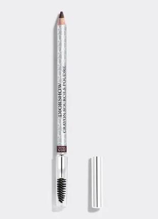 Карандаш для бровей dior diorshow crayon sourcils poudre 032 dark brown