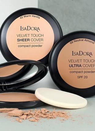 Пудра для обличчя isadora velvet touch sheer cover 48 — neutral almond5 фото