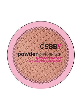 Пудра для обличчя debby powder experience matandfix powder no03 — sunny (сонячний)