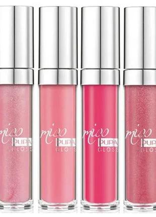 Блиск для губ pupa miss pupa gloss 205 — touch of red (червоний)5 фото