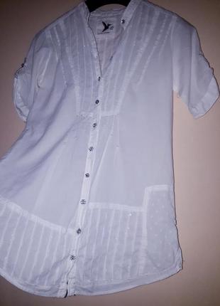 Белоснежная стильная рубашка, блузка. river. island.