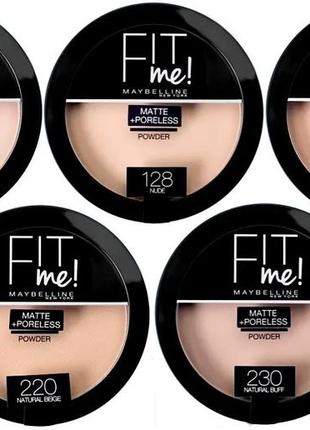 Пудра для лица maybelline new york fit me matte + poreless 090 - translucent6 фото