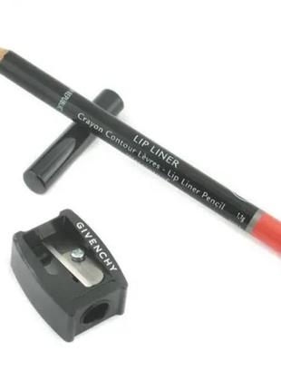 Олівець для губ givenchy lip liner pencil waterproof 09 — lip brown (коричневі губи), тестер5 фото