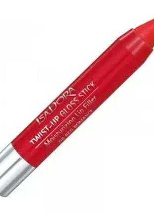 Блиск-олівець для губ isadora twist-up gloss stick 08 — red romance (любовний роман)