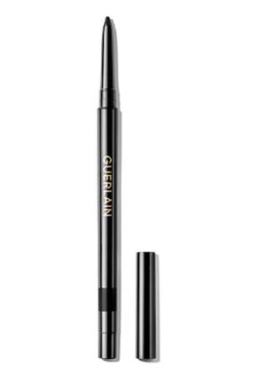 Карандаш для глаз guerlain the eye pencil intense colour, long-lasting and waterproof 01 - black ebony4 фото