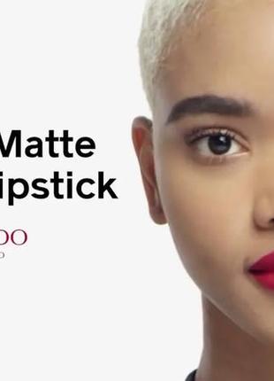 Помада для губ shiseido modern matte powder 508 — semi nude — cinnamon (темно-бежевий)7 фото