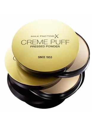 Пудра для лица max factor creme puff pressed powder 13 - nouveau beige (новый бежевый)3 фото