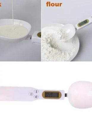 Электронная мерная ложка весы с lcd экраном digital spoon scale spoon scales up to 500g (100)3 фото