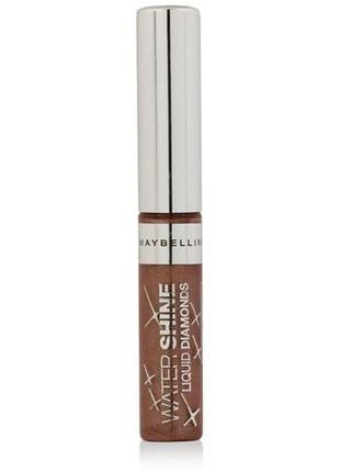 Блеск для губ maybelline new york water shine gloss diamonds 12 - chocolate glitters (шоколадные блестки)3 фото