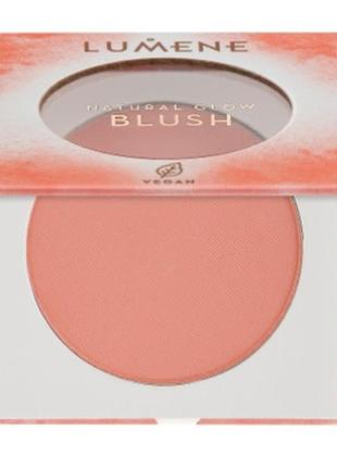 Румяна для лица lumene vegan natural glow blush 01 - coral glow