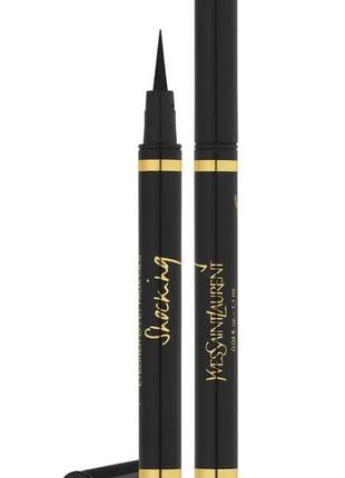 Підводка для контуру очей yves saint laurent eyeliner effet faux cils shocking 01 — black (чорний)1 фото