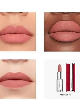 Помада для губ givenchy le rouge deep velvet lipstick 10 - beige nu4 фото