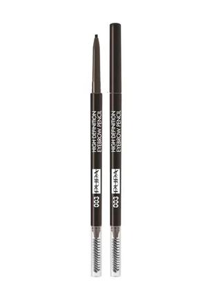 Карандаш для бровей pupa high definition eyebrow pencil 004 - extra dark3 фото