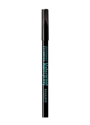 Карандаш для глаз bourjois contour clubbing waterproof 48 - atomic black (атомно-черный)3 фото