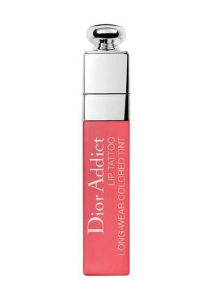 Тинт для губ dior addict lip tattoo long-wear colored tint 451 - natural coral