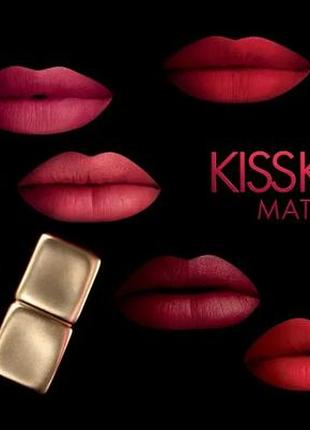 Помада для губ guerlain kiss kiss la rouge mat m377 — wild plum6 фото