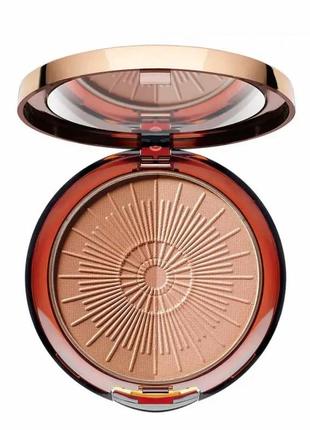 Бронзувальна пудра для обличчя artdeco bronzing powder compact long-lasting hello sunshine 80 — natural