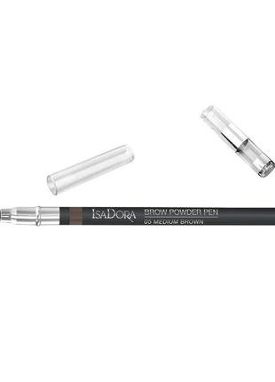 Карандаш для бровей isadora brow powder pen 01 - black5 фото