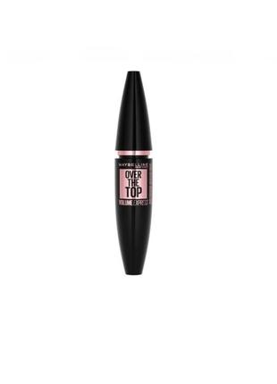 Туш для вій maybelline new york volum express over the top black3 фото