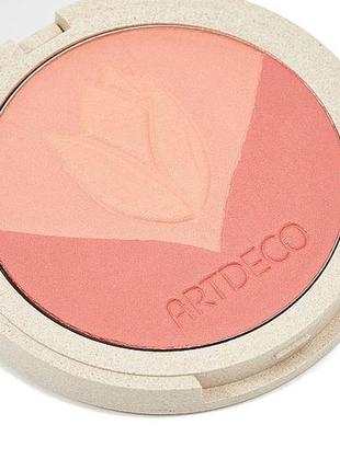 Румяна artdeco green couture natural trio blush 3 - perfect peach3 фото