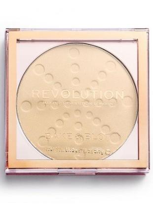 Пудра для лица makeup revolution bake and blot powder banana light