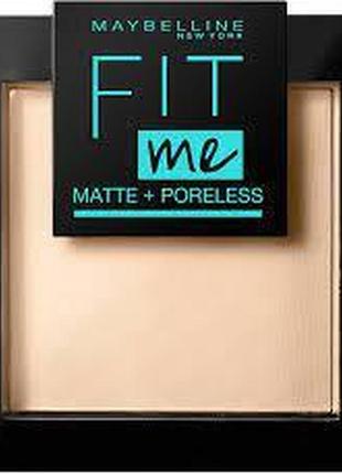 Пудра для обличчя maybelline new york fit me matte + poreless 105 — natural (натуральний)3 фото