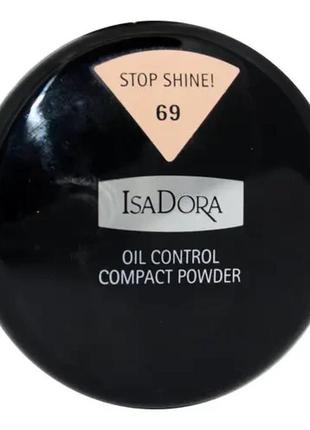 Пудра для обличчя isadora oil control compact powder 61 — dark honey4 фото