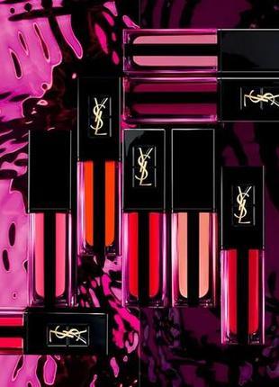 Блиск для губ yves saint laurent vernis a levres water stain 605 — bain de corail8 фото