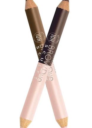 Олівець-хайлайтер для брів bourjois brow duo sculpt 21- blond3 фото