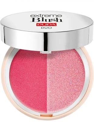 Румяна для лица pupa extreme blush duo 140 - radiant flamingo glow creamy2 фото