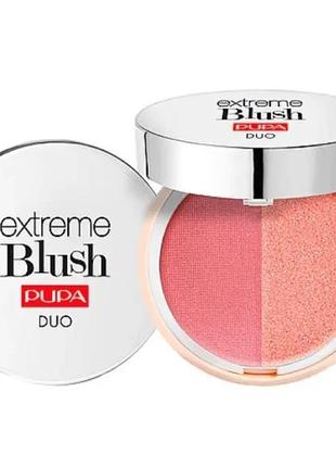 Румяна для лица pupa extreme blush duo 140 - radiant flamingo glow creamy4 фото