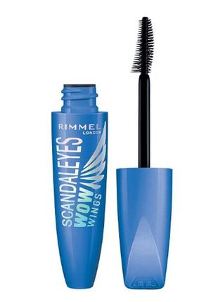 Тушь для ресниц rimmel scandaleyes wow wings waterproof mascara 001 - black1 фото