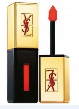 Блиск для губ yves saint laurent rouge pur couture vernis a levres pop water glossy stain 202 — rouge splash1 фото