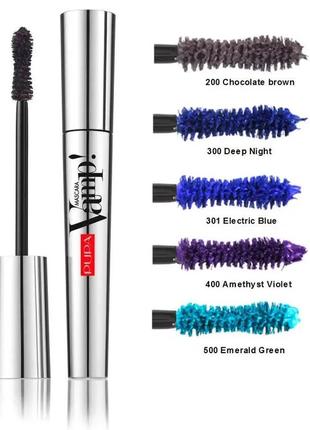 Туш pupa mascara vamp! набір (туш mascara vamp! 100 вугільно-чорна 9ml + підводка для повік vamp stylo liner3 фото