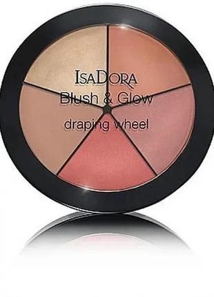 Рум'яна для обличчя isadora blush and glow draping wheel 56 - pink pop3 фото